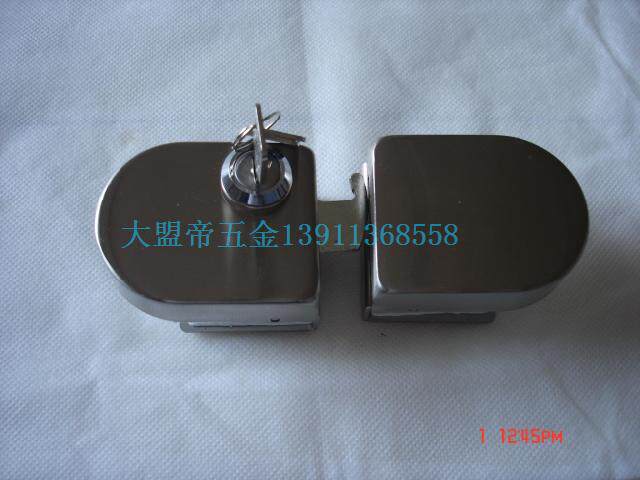 Male square glass door lock LK-90B single double door hook lock without frame glass door central lock ground bolt lock special price