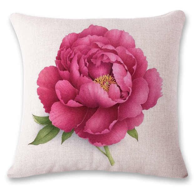 Châu Âu và Mỹ phong cách mục vụ nhỏ nhà máy tươi đệm hoa lanh gối trực tiếp Cushion lanh dày - Trở lại đệm / Bolsters mền gối 2 trong 1