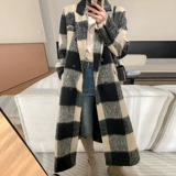 Зимний длинный лонгслив, шерстяное шерстяное пальто, 2022, французский стиль, средней длины