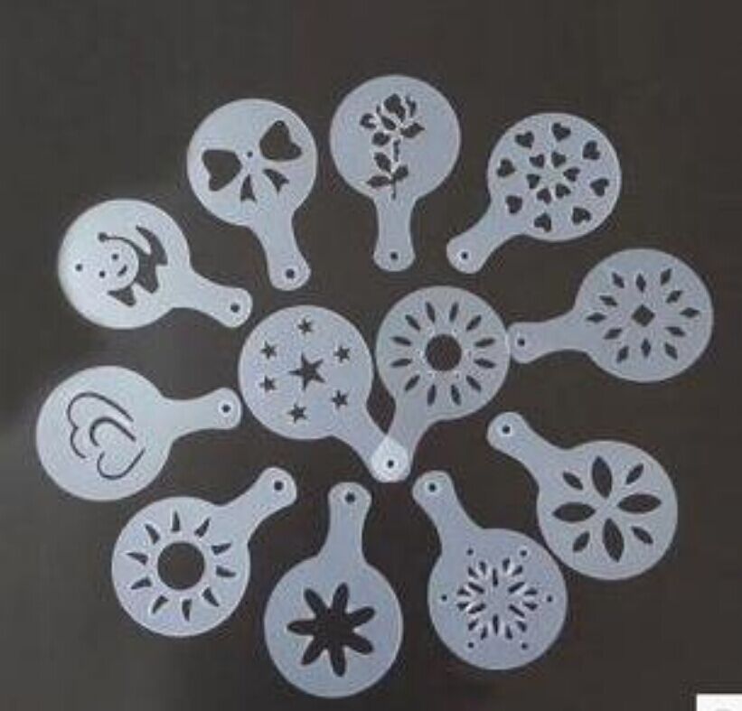 Coffee latte special template 12-piece printing model coffee latte mold can pull all kinds of fancy