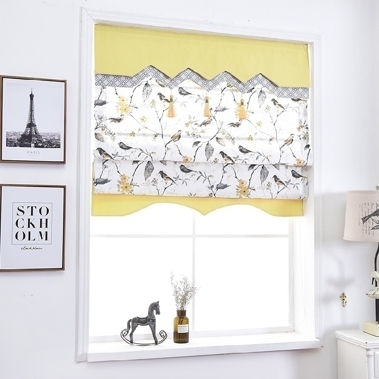 Custom curtains Roman blinds lifting curtain cloth art roller blind small window bedroom children floating window folding curtain custom processing