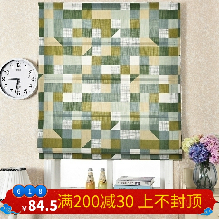 Room curtain roma curtain cotton cotton customized products small fresh Korean cloth floating window curtain curtain
