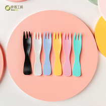 Eclipse Guest Tools Disposable Cake Thickened Plastic Fruit Ins Nordic Dessert Fork Colored Wave New