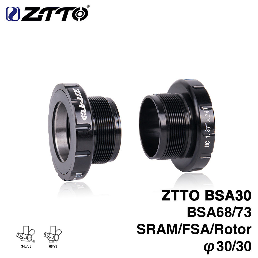 ZTTO BSA30 middle shaft BB68 thread five-way 68 35MM turn BB30 PF30 386 large fluted disc middle shaft