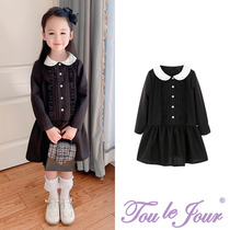 Toullejour Girl Clothing Embroidered Water Drill Plexedo lace to decorate Inn name Yuanyuan Fan Lianlian dress Student dress