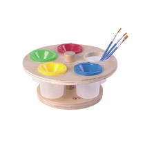 Ke Lai Sai Kindergarten Wooden Rotating Paint Stand Childrens Painting Tools Art Function Room Accessories Graffiti Coloring