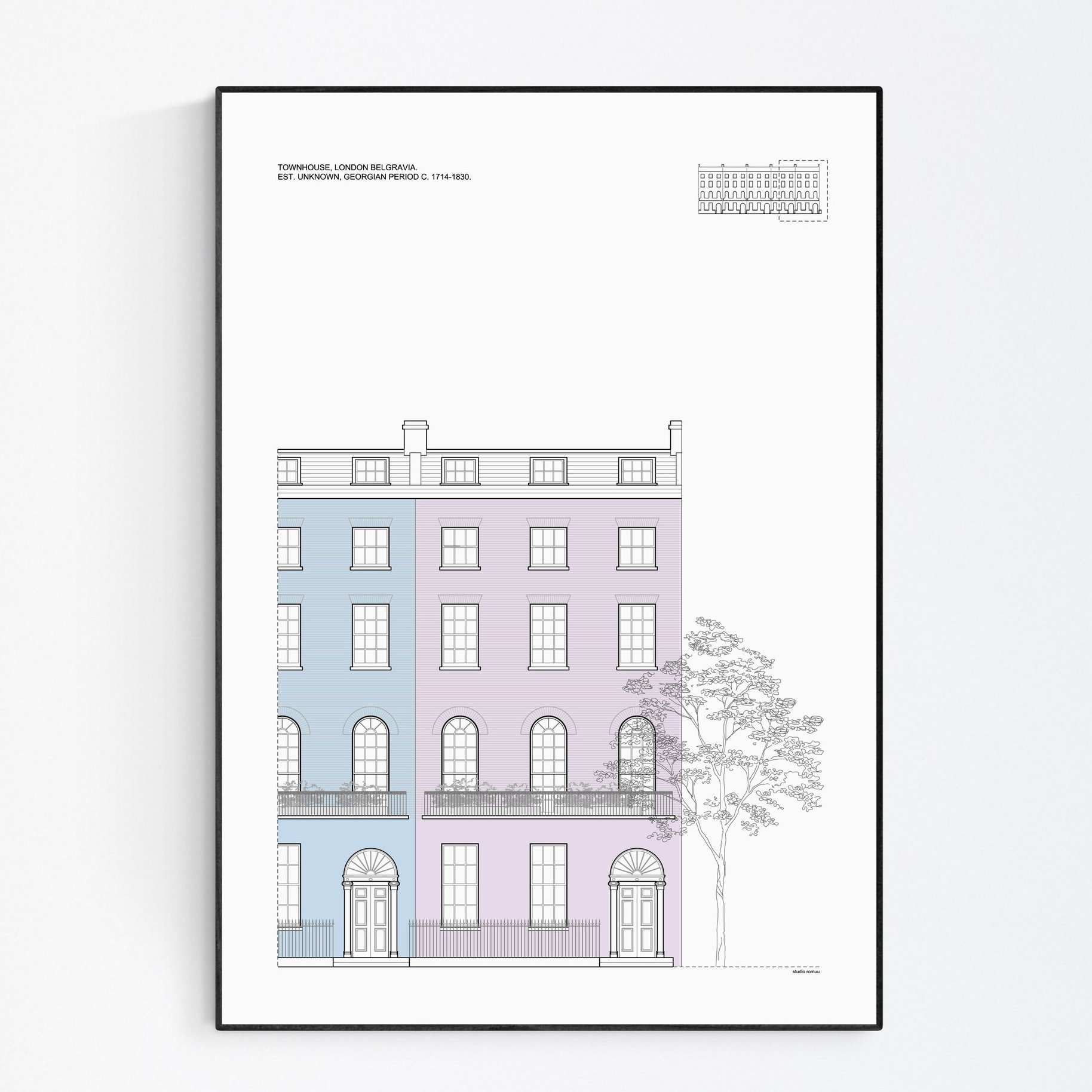Spot Townhouse London social row house British art building hand-painted modern decorative painting ins