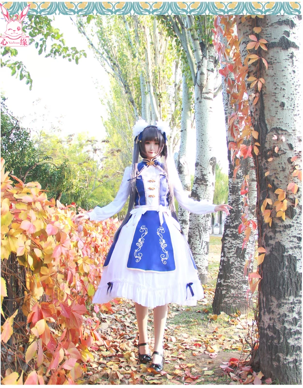 Tại chỗ phép màu ấm áp cos giữa mùa xuân giấc mơ liti đầm nữ cosplay trang phục giày giả