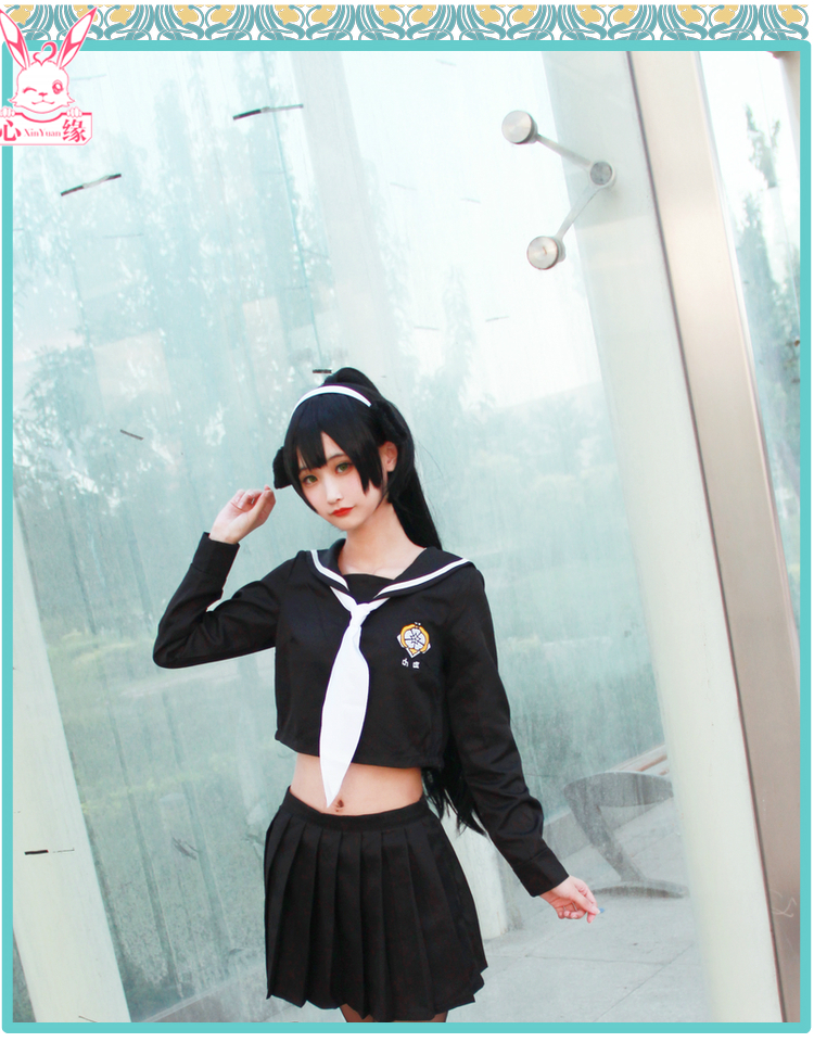 Điểm màu xanh quần áo COS Cao Hùng 獒 COS tình yêu 犬 chó cos jk đồng phục cosplay quần áo nữ cosplay 18