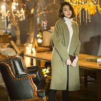 Áo khoác len nữ Hepburn phổ biến dành cho nữ phiên bản Hàn Quốc của áo len nhỏ hai mặt len - Áo Hàn Quốc áo dạ nữ đẹp 2020