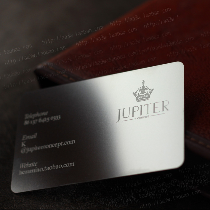 Metal Business Card Gold Card Silver Card Stainless Steel Business Card Membership Card Corrosion Hollowed-out Metal VIP Card Sheet Production-Taobao