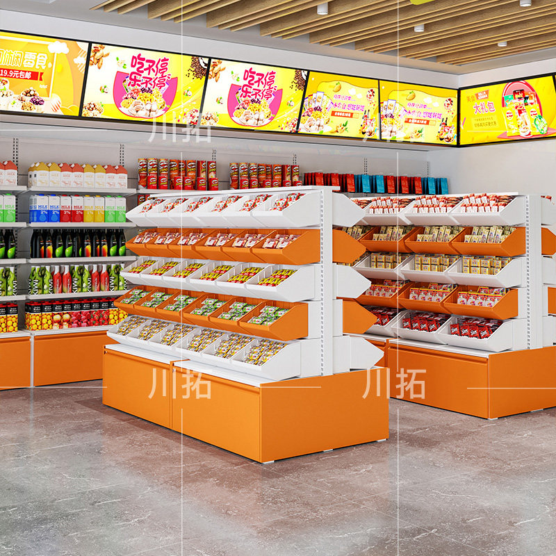 Полки для массовых закусок в супермаркетах, многослойные небольшие стеллажи для закусок в мини-маркетах, стеллажи для демонстрации хлеба и конфет Изображение 1