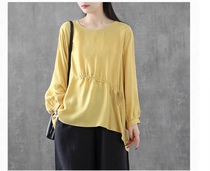 Copper ammonia silk cotton linen cover head coat front middle pleated lantern sleeve drawings Clothing pattern physical paper