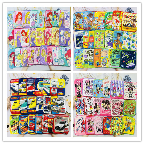 10-Pack Cartoon Children's Small Towels Pure Cotton Small Square Towels Kindergarten Drool Towels Cute for Boys and Girls 10-Pack Cartoon Children's Small Towels Pure Cotton Small Square Towels Kindergarten Drool Towels Cute for Boys and Girls