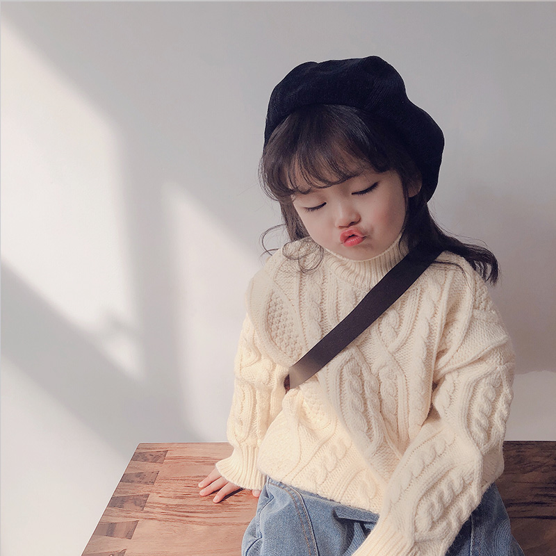 Clear - up girl Han - tao sweater baby winter dress and clothes for children with sparkling knife shirt thickened