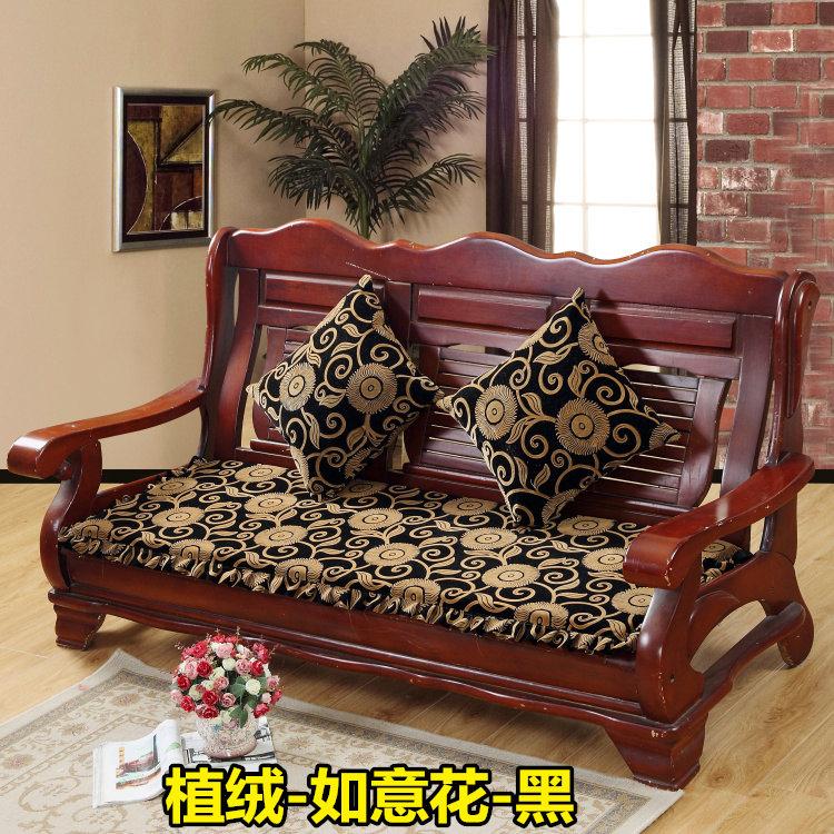 Trung Quốc sang trọng sofa gỗ rắn đệm dày băng ghế đệm đệm chống trượt có thể tháo rời đệm ngồi nệm lót ghế