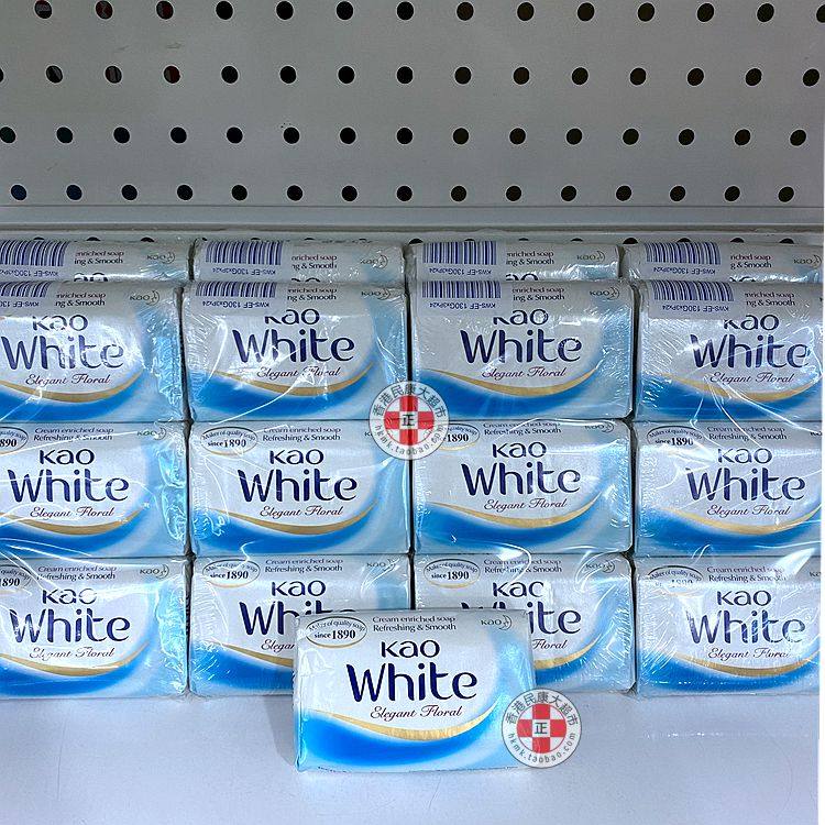 (Three Crowns) Hong Kong Version Japan KAO Kao Soap White (Elegant Floral) 130G Piece