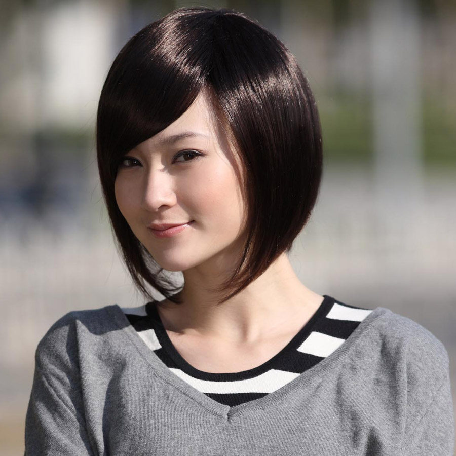 利达假发短发女韩短卷发 bobo头齐刘海逼真蓬松修脸假发波波头