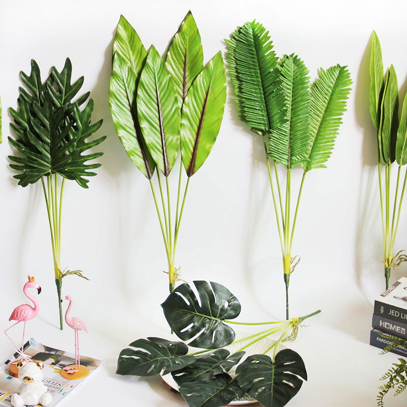 Emulated tortoise back taro bouquet fake green leaves of Nordic Wind photographing Photographic Props Living-room Floral Decoration Pendulum Decoration