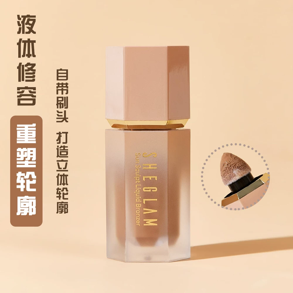 Sheglam Крем для контуринга жидкий в серых тонах, пригоден для начинающих, естественное смазывание, двухцветные хайлайты