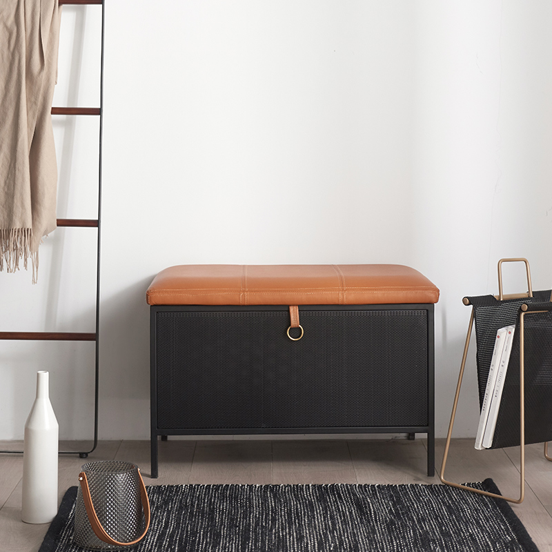 Nordic shoe stool soft pack cushion to hold stool storage bench seat, light luxury doorway creative household shoe stool