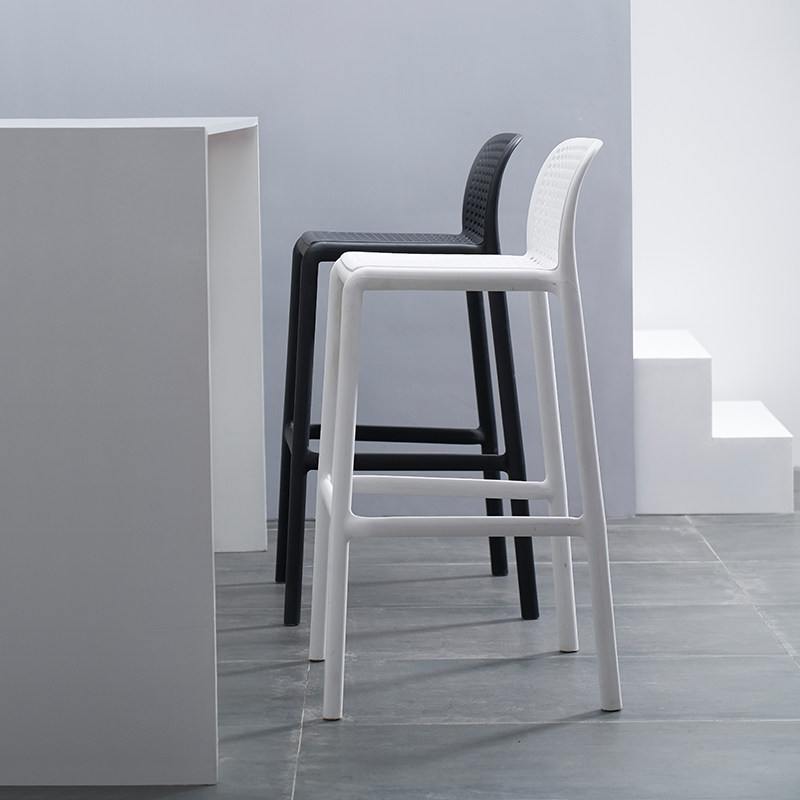 Nordic modern minimalist Dining Hall Bar Front Desk High Footstool Outdoor Casual Creativity Bar Chair Personality Bar Stool