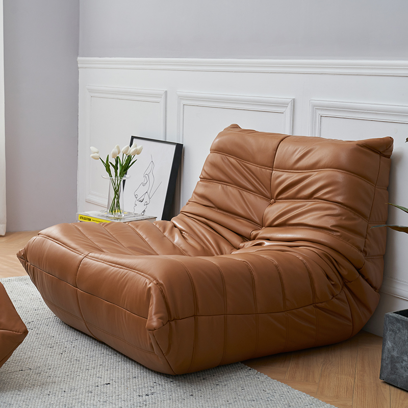 Nordic light luxury living room lazy sofa home backrest single chair net red creative caterpillar balcony bedroom recliner