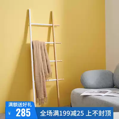 Nordic hanger floor-to-ceiling bedroom simple display rack household ins floor rack multifunctional hanger Ladder Shelf