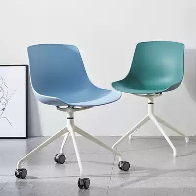 Nordic pulley swivel chair simple without armrest backrest staff meeting single home computer desk leisure office chair