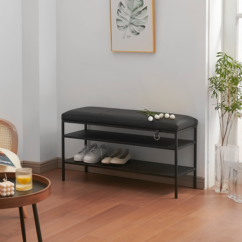 Nordic shoe changing stool modern minimalist home entrance door soft bag cushion can sit wearing shoe stool bench bench shoe rack stool