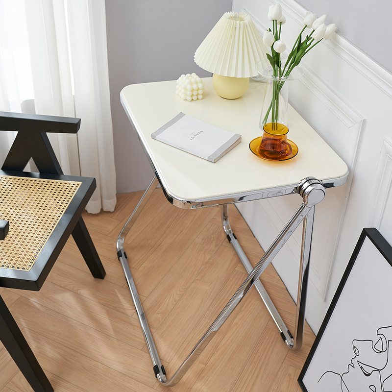 Nordic Network Red in Middle Ancient Folding Learning Table Small Household Bedroom Simple Homestay Acrylic Table