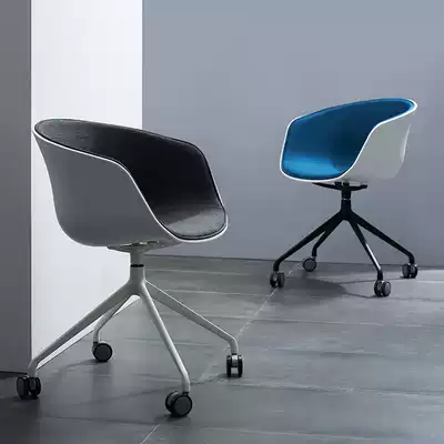 Nordic simple modern creative office chair Leisure chair Mobile rotating pulley staff chair Home computer chair