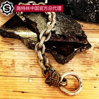 American Starlingear Sterling, European and American men's sterling silver domineering personality motorcycle skull bracelet now available