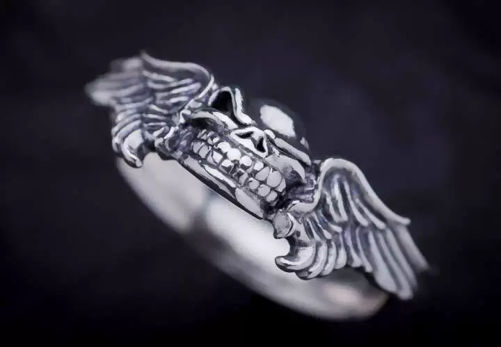 Классическое кольцо, США, панк-стиль, серебро 925 образец, (Physicals)