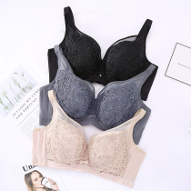 MsShe large size fat mm water-soluble lace comfortable breathable hot drill 3 4 cups sexy memory rim bra underwear