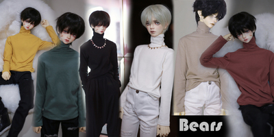 taobao agent ◆ Bears ◆ BJD baby clothing A342 Modal striped high -necked bottom shirt 6 color 1/4 & 1/3 & uncle & id75