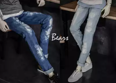 ◆ bears◆ BJD baby clothes A225 grinding hole hole denim trousers 2 color look at description 1 41 3 uncle