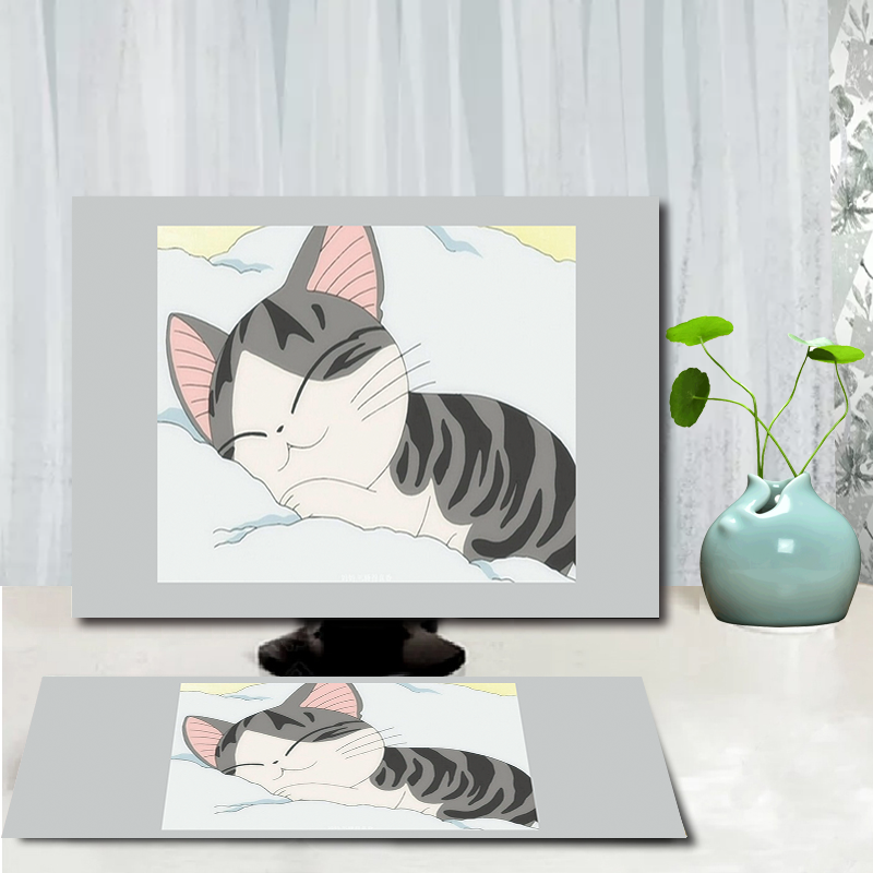 Computer dust cover desktop display Gaib cute cloth art cover to cover dust cloth hand All sets