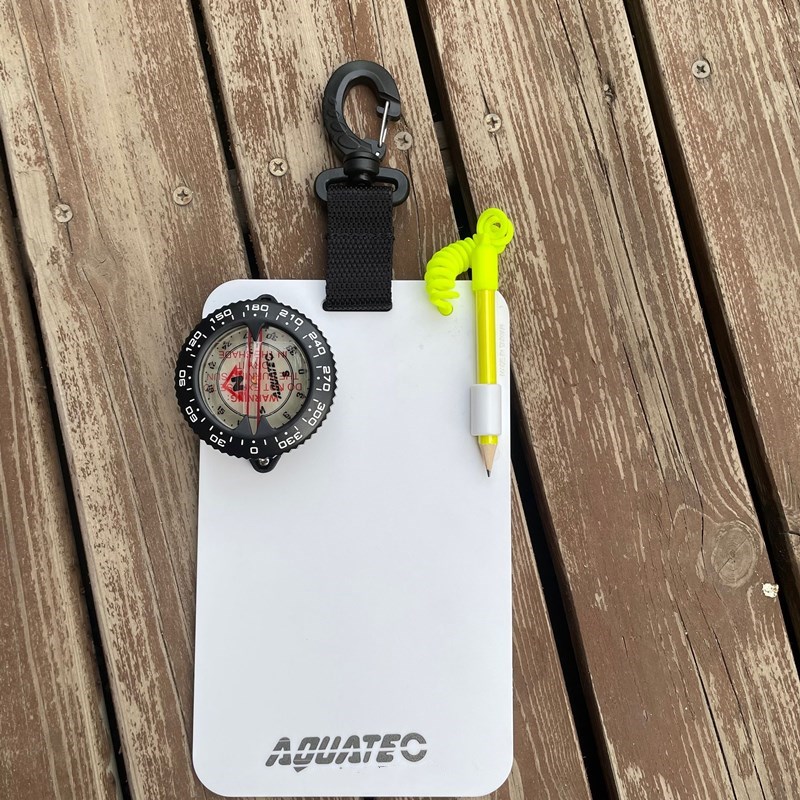 Taiwan Production Professional Diving Handwriting Board Direction Table Underwater Notepad Finger North Needle Diving Writing Board Compass