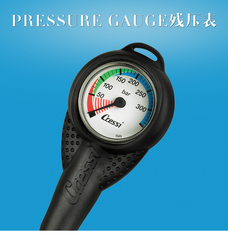 ITALY CRESSI PRESSURE GAUGE Scuba DIVING RESIDUAL PRESSURE GAUGE DIVING PRESSURE GAUGE BAROMETER