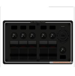 Modified car Yacht accessories RV modification Combination switch aluminum panel switch 5-way RV switch