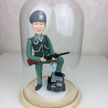 Colorful glass cover customized soft pottery doll police car gunner pilot flight attendant police police public security Hong Kong Macau Taiwan