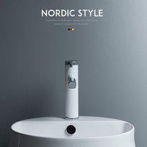 Nordic creative washbasin rotating faucet low style black washbasin faucet toilet hot and cold water faucet