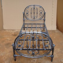 yd672 European crib single small bed childrens photography props bed iron art interior location shooting bed photo studio