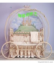 yD038 European crib high-end wrought iron childrens bed Pastoral style childrens car bed BB stroller