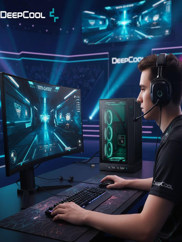 Kyushu Fengshen Ch270 Vertical Desktop Computer Case with Temperature Display, Supports 360 Water Cooling, Matx Back-Plug, Simple Design