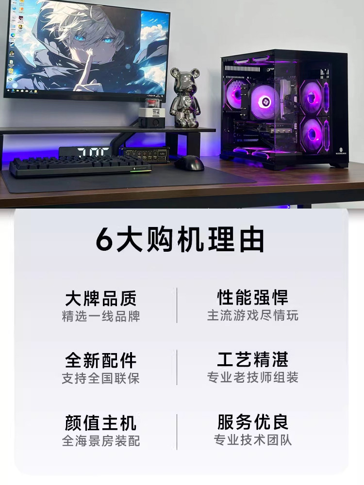 Asus I5 13400 High-Performance Rtx5060 Desktop Computer Host for Gaming, Delta DIY Assembly Kit Complete Set