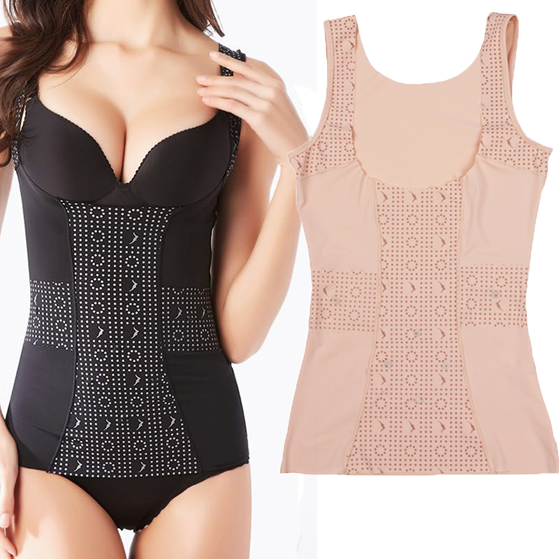 Body Shaper Tops Seamless Thin Section Waist Reduction Belly Tight Waist Tight Drag Breast Corset Underwear Vest Close Up