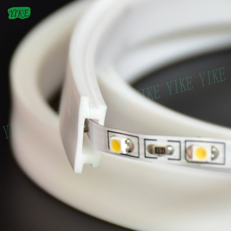 LED light with waterproof sleeve silicone flexible light lamp sleeve soft light with sealing edge strip 5050 atmosphere light sleeve 12V lamp slot