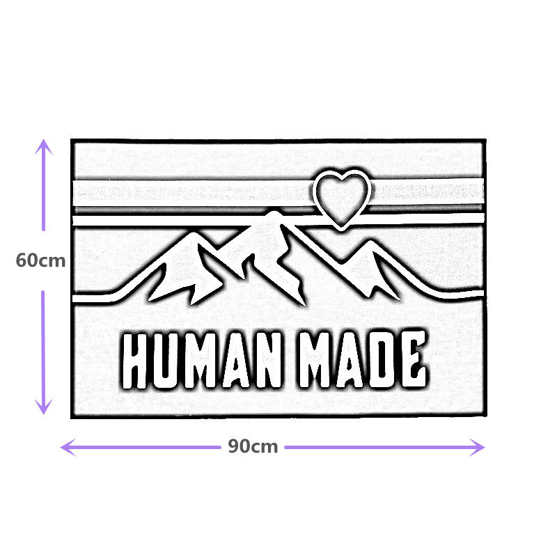 ковер humanmade巴塔哥尼亚山脉图案地垫潮玩地毯 工作室卧室浴室地垫